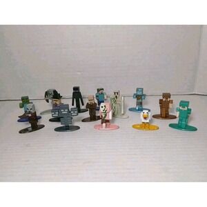 Minecraft Nano Metalfigs Figs Lot of 14 Minecraft READ HAS SCRATCHES